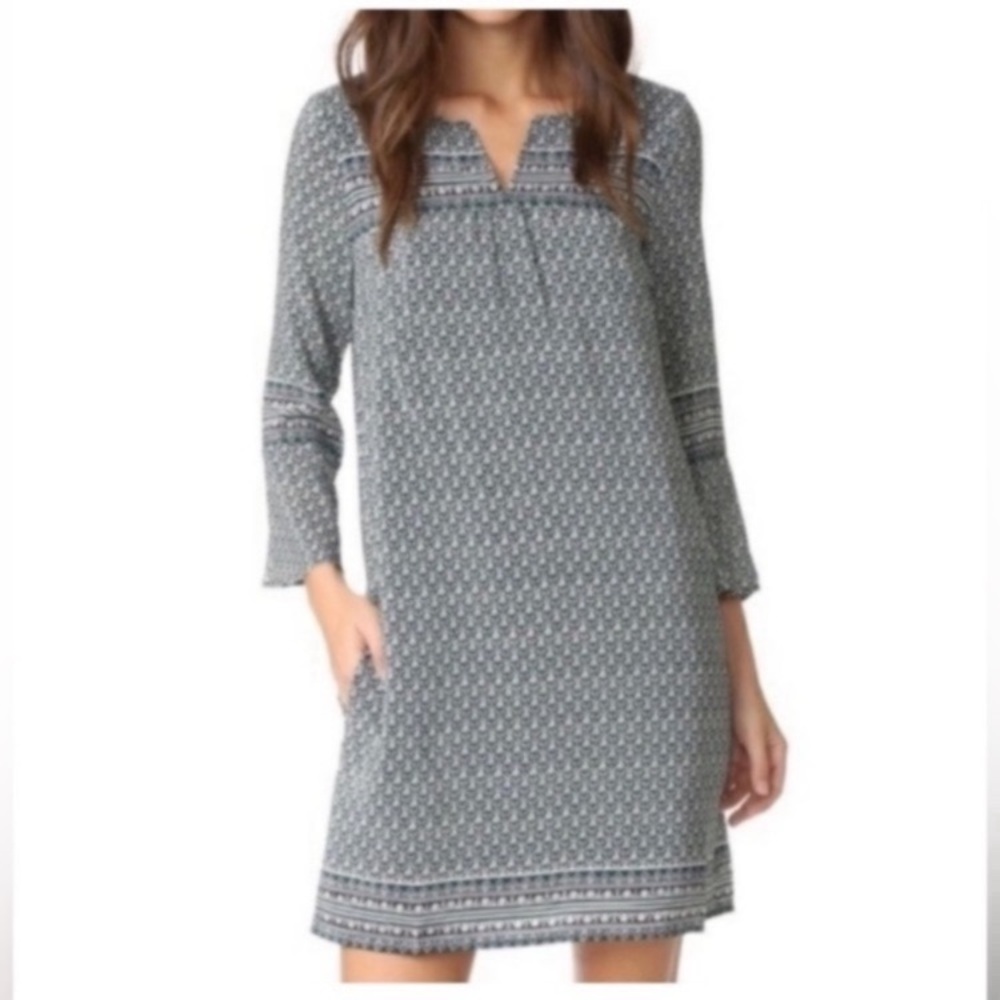 Madewell Starland Silk Dress Elegant Green size S